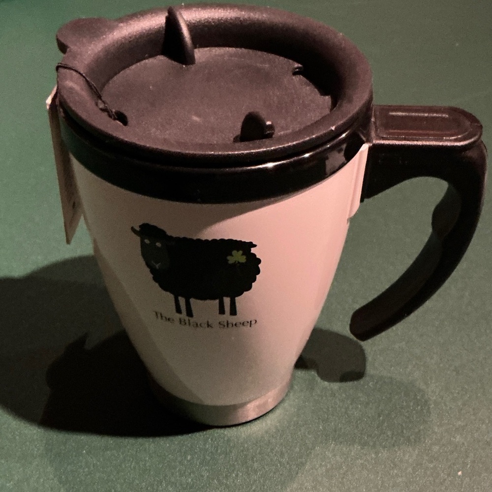 Travel Mug With Handle, Black Sheep Collection
